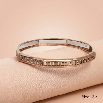 18k Gold Geometric Cut-Out Minimalist Bracelet