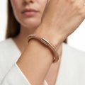18k gold bracelet, minimalist gold jewelry, flexible gold bangle, spring type bracelet,