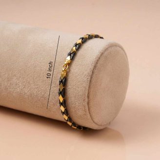 18k gold bracelet minimalist gold bracelet black and gold bracelet geometric link bracelet 10 inch gold bracelet men's 18k gold bracelet large gold bracelet