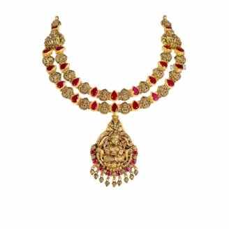 Ruby Antique Women Short Necklace