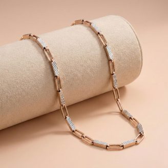 18k Dual-Tone Minimalist Gold Men's Chain