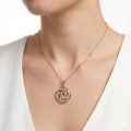 Elevate your style with this exquisite 22k (916) gold minimalist chain and intertwined spiral pendant from OVJ Jewels. A perfect lightweight addition to your collection.