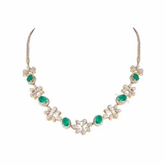 Flower Diamond Necklace