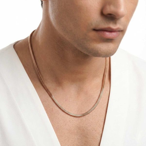 18k-gold-minimalist-chain-18-inch-ovj 18k gold chain, minimalist gold necklace, 18 inch gold chain, everyday wear jewelry, solid gold sleek chain, OVJ Jewels, minimalist 18k jewelry, gold layering necklace, high-quality gold chain India.