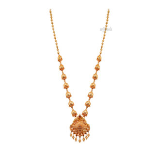 Red Polish Gold Balls  Kemp Stone Women Long Necklace