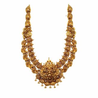 Nagas Lakshmi and Peacock Kemp Women Long Necklace