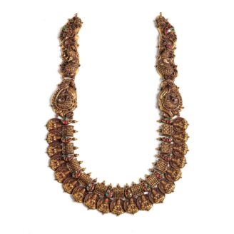 Antique Gold Lakshmi Coin Long Necklace