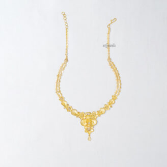 Casting Desinger Flower Short Necklace