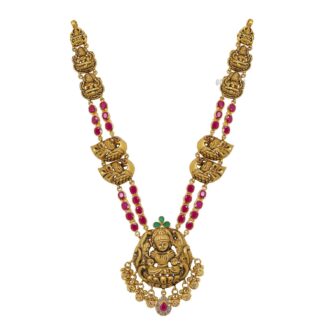 Antique Lakshmi Ruby Short Necklace