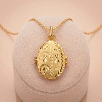 22k gold pendant, gold oval locket, oval pendant design, ladies gold pendant, 22 carat gold jewelry, traditional gold locket, floral gold pendant, designer gold pendant, engraved gold locket, gold necklace pendant, women's gold pendant, antique style gold pendant, oval locket pendant, gold jewelry online, ovj jewels, premium gold pendant