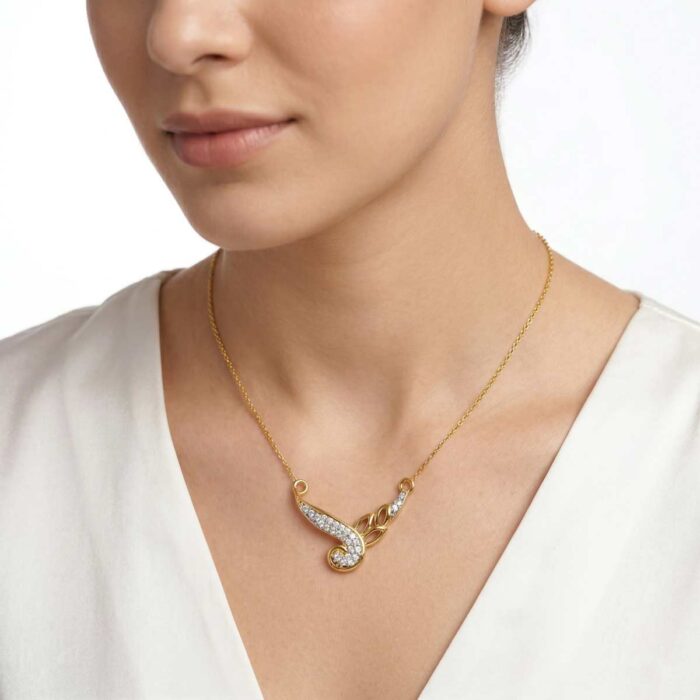 101-101711-b 22k gold pendant, gold pendant design, ladies gold pendant, cz gold pendant, floral gold pendant, stone pendant design, trendy gold pendant, lightweight gold pendant, designer gold pendant, modern gold jewelry, womens gold pendant, daily wear pendant, fancy gold pendant, ovjjewels pendant