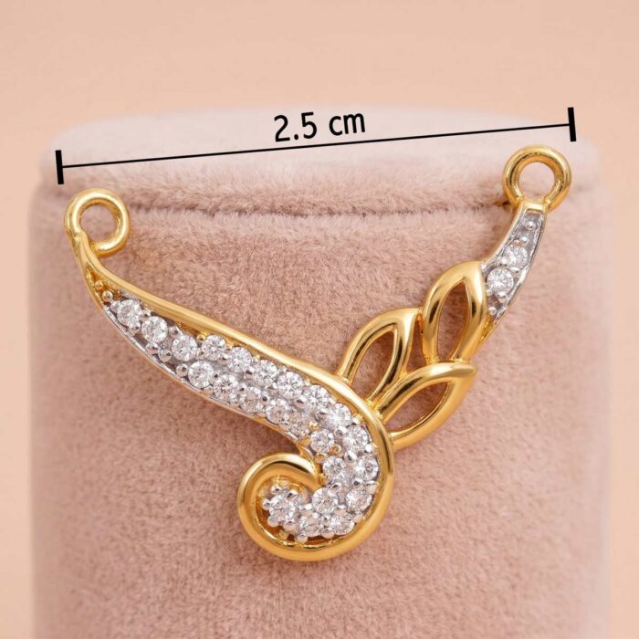 101-101711-c 22k gold pendant, gold pendant design, ladies gold pendant, cz gold pendant, floral gold pendant, stone pendant design, trendy gold pendant, lightweight gold pendant, designer gold pendant, modern gold jewelry, womens gold pendant, daily wear pendant, fancy gold pendant, ovjjewels pendant