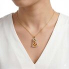 22k gold swastik pendant, swastik gold pendant, religious gold pendant, designer swastik pendant, gold pendant for women, stylish gold pendant, traditional gold jewellery, cz gold pendant, luxury gold pendant, spiritual pendant, swastik locket gold,