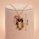 22k gold pendant, krishna gold pendant, bal krishna pendant, designer gold pendant, traditional gold pendant, temple jewellery pendant, south indian gold pendant, cz stone pendant, ladies gold pendant, antique gold pendant, luxury gold jewellery, devotional gold pendant, krishna jewellery