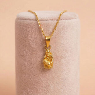 22k gold pendant, sai baba gold pendant, gold pendant design, lightweight gold pendant, small gold pendant, traditional gold pendant, daily wear pendant