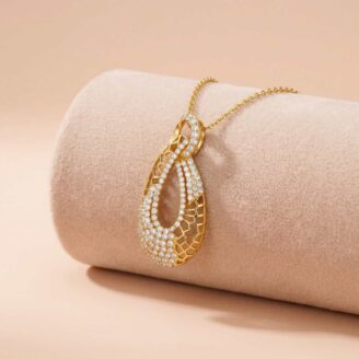 22k gold pendant, gold pendant for women, designer gold pendant, cz gold pendant, trendy gold pendant, ladies gold pendant, modern gold pendant design, lightweight gold pendant, stone pendant gold, fancy gold pendant, luxury gold pendant, daily wear pendant, party wear gold pendant, teardrop gold pendant, diamond look gold pendant, ovjjewels,