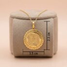 22k gold pendant, 916 gold pendant, anchor gold pendant, nautical pendant gold, gold anchor necklace, trendy gold pendant, stylish gold pendant, mens gold pendant, womens gold pendant, round gold pendant, luxury gold jewelry, greek pattern pendant, designer gold pendant,