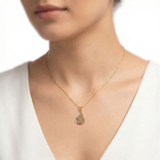 101-24A2105-B 22k gold pendant, gold pendant design, ladies gold pendant, two tone gold pendant, drop pendant gold, teardrop gold pendant, lightweight gold pendant, fancy gold pendant, daily wear pendant, designer gold pendant, gold jewellery online, traditional gold pendant, modern gold pendant, women gold pendant, hallmark gold pendant,