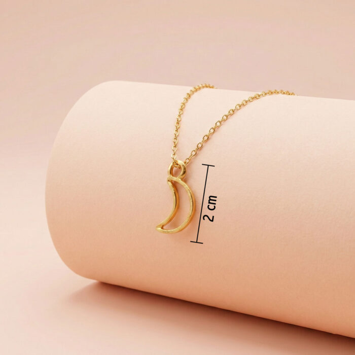 101-24E4000-C 22k gold pendant, crescent moon pendant, moon gold pendant, ladies gold pendant, lightweight gold pendant, minimalist gold pendant, gold moon necklace, 22k gold jewelry, daily wear gold pendant, trendy gold pendant, gold pendant for women, stylish gold pendant,