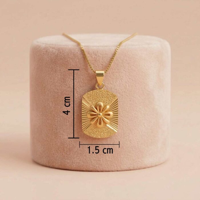 101-24H2617-c 2k gold pendant, floral gold pendant, ladies gold pendant design, trendy gold pendant, lightweight gold pendant, rectangle pendant design, flower pendant gold, daily wear gold jewellery, stylish gold pendant for women, hallmark gold pendant, indian gold pendant design, modern gold pendant, traditional pendant design, elegant gold jewellery, ovjjewels, gold pendant online, women pendant collectio