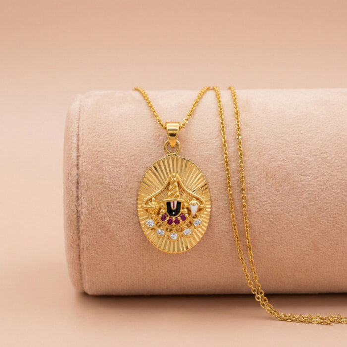 22k gold balaji pendant, tirupati balaji pendant gold, gold perumal pendant, lord venkateswara pendant, 22k temple jewellery, gold dollar pendant, traditional gold pendant, balaji dollar design, south indian gold jewellery, ladies gold pendant, gold pendant online india, religious gold pendant, stone gold pendant, designer gold pendant, ovjjewels, tirupati pendant gold,