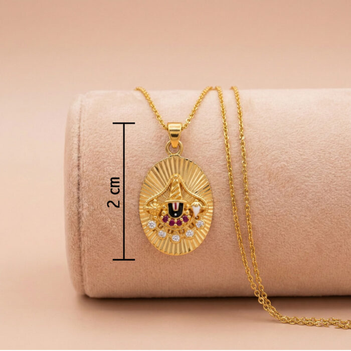 22k gold balaji pendant, tirupati balaji pendant gold, gold perumal pendant, lord venkateswara pendant, 22k temple jewellery, gold dollar pendant, traditional gold pendant, balaji dollar design, south indian gold jewellery, ladies gold pendant, gold pendant online india, religious gold pendant, stone gold pendant, designer gold pendant, ovjjewels, tirupati pendant gold,