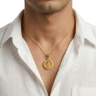 22k gold pendant, lord shiva gold pendant, shiva pendant for men, shiva pendant for women, gold god pendant, devotional gold pendant, mahadev pendant gold, round gold pendant design, stone gold pendant, premium gold pendant, traditional gold pendant, stylish gold pendant