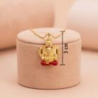 22k gold ganesha pendant, gold vinayagar pendant, lord ganesha gold pendant, traditional gold pendant design, ganpati pendant gold, 22k gold dollar design, gold pendant for men, gold pendant for women, temple jewellery pendant, antique ganesha pendant, ruby finish gold pendant,
