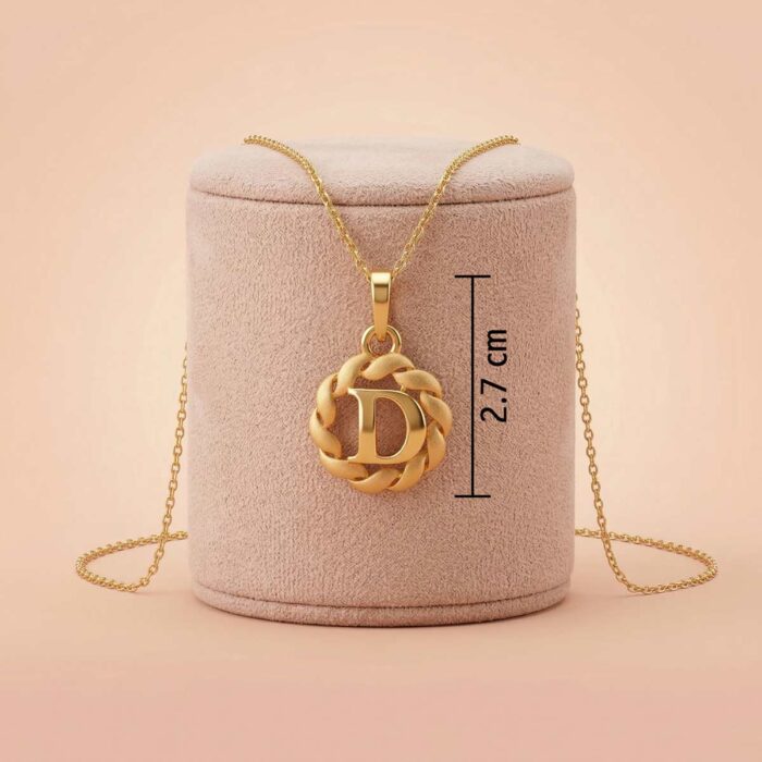 101-25H5441-c 22k gold pendant, gold letter d pendant, alphabet pendant gold, initial pendant necklace, personalized gold jewellery, women gold pendant, trendy gold pendant, stylish alphabet necklace, daily wear gold jewellery, gold pendant for girls, luxury gold pendant, elegant gold necklace