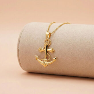 22k gold anchor pendant, gold cross pendant, christian gold pendant, anchor cross pendant, faith pendant gold, religious gold jewelry, 22k pendant online, gold pendant for men, gold pendant for women, anchor necklace gold, christian jew