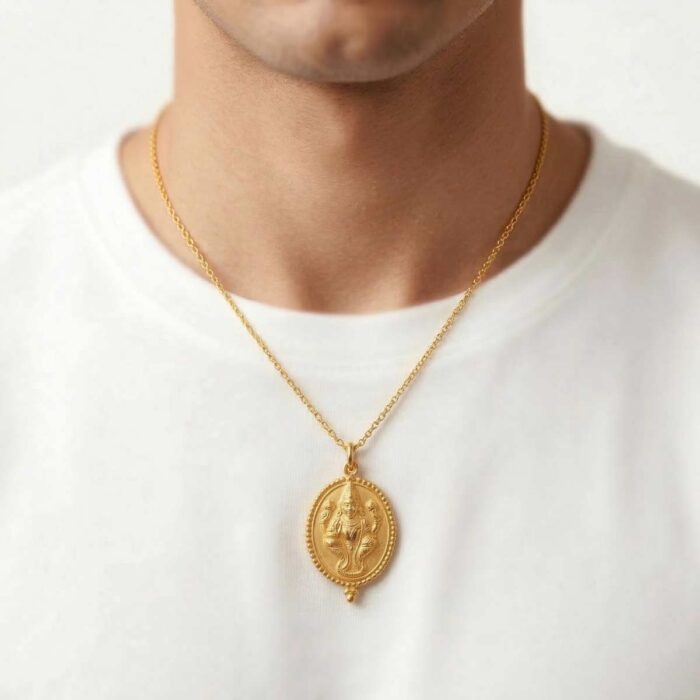 101-25K3062-b 22k gold ayyappan pendant, lord ayyappa gold pendant, ayyappan dollar gold, traditional gold pendant, temple jewellery pendant, ayyappa swamy pendant, pure gold pendant, oval gold pendant, spiritual gold jewellery, mens gold pendant, womens gold pendant,