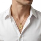 22k gold pendant, crown gold pendant, royal gold pendant, trendy gold pendant, lightweight gold pendant, stylish gold pendant for women, gold pendant for men, rectangle gold pendant, daily wear gold pendant, luxury gold pendant, elegant gold jewellery, gold pendant online,