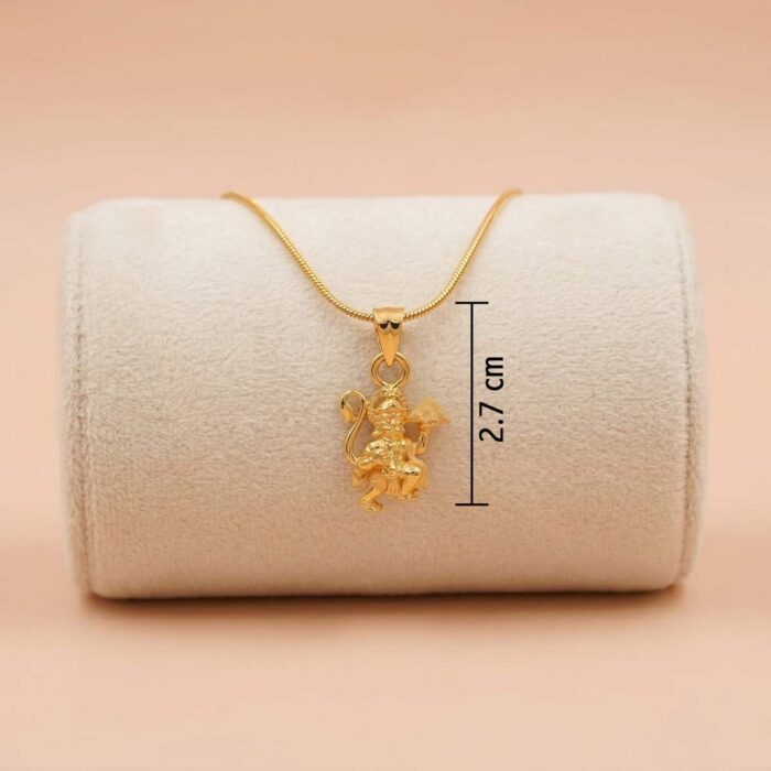 101-26F3104-c 22k gold pendant, hanuman pendant gold, anjaneyar gold pendant, gold god pendant, 22 carat gold pendant, mens gold pendant, womens gold pendant, devotional gold jewelry, traditional gold pendant, gold chain pendant design, hanuman ji pendant, temple jewelry pendant