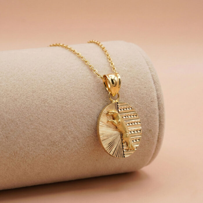 101-26H1959 22k gold pendant, 916 gold pendant, leopard gold pendant, animal design pendant, ladies gold pendant, trendy gold pendant, stylish gold pendant, designer gold pendant, lightweight gold pendant, oval gold pendant, women pendant collection, unique gold jewelry, fashion gold pendant, gold necklace pendant, premium gold pendant, hallmark gol