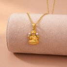 22k gold lakshmi pendant, gold lakshmi pendant design, mahalakshmi gold pendant, traditional gold pendant, temple jewellery pendant, south indian gold pendant, gold dollar design, lakshmi dollar chain, ladies gold pendant, cute gold pendant, daily wear gold pendant,