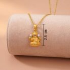 22k gold lakshmi pendant, gold lakshmi pendant design, mahalakshmi gold pendant, traditional gold pendant, temple jewellery pendant, south indian gold pendant, gold dollar design, lakshmi dollar chain, ladies gold pendant, cute gold pendant, daily wear gold pendant,