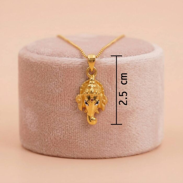 101-26H716-c 22k gold ganesha pendant, gold vinayagar pendant, lord ganesha gold pendant, 22k pendant design, small ganesha pendant, gold pillayar dollar, traditional gold pendant, lightweight gold pendant, mens gold pendant, womens gold pendant, antique ganesha pendant, stylish gold pendant, ovjjewels,