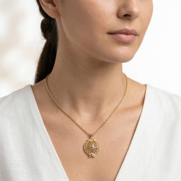 101-26I1895-b 22k gold pendant, gold floral pendant, designer gold pendant, ladies gold pendant, traditional gold pendant, fancy gold pendant, stylish gold pendant for women, lightweight gold pendant, gold pendant latest design, women pendant design, gold jewellery online, ovjjewels pendant, trendy gold pendant, floral