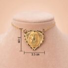 22k gold pendant, heart shape gold pendant, devotional gold pendant, religious gold pendant, temple jewellery pendant, gold pendant for women, ladies gold pendant design, traditional gold pendant, designer gold pendant, premium gold pendant, handcrafted