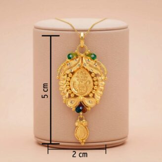 101-26I1934-c 22k gold pendant, peacock gold pendant, traditional gold pendant, ladies gold pendant, south indian pendant design, handmade gold pendant, antique gold pendant, peacock jewellery, bridal gold pendant, designer pendant, ovj jewels, gold pendant for women