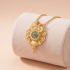 22k gold pendant, gold pendant design, peacock gold pendant, floral gold pendant, traditional gold pendant, south indian gold jewellery, designer gold pendant, antique gold pendant, women's gold pendant, bridal gold pendant, handmade gold pendant, temple jewellery pendant, gold necklace pendant, luxury gold jewellery, ovj jewels, latest gold pendant design, enamel gold pendant, festive jewellery, wedding jewellery, premium gold pendant