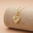 22k gold heart pendant, heart gold pendant for women, floral gold pendant, ladies gold pendant design, lightweight gold pendant, trendy gold pendant, designer gold pendant, heart shape pendant, women's jewellery, gold pendant online,