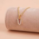 22k gold pendant, 916 gold pendant, ruby stone pendant, cz stone pendant, ladies gold pendant, trendy gold pendant, lightweight pendant, daily wear gold pendant, women pendant design, modern gold pendant, stylish gold pendant, fancy gold pendant, gold jewellery online, ovjjewels