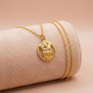 22k gold lakshmi pendant, lakshmi gold pendant, mahalakshmi pendant gold, goddess lakshmi jewelry, traditional gold pendant, gold coin pendant lakshmi, ladies gold pendant, lightweight gold pendant, pure gold lakshmi pendant, devotional gold pendant