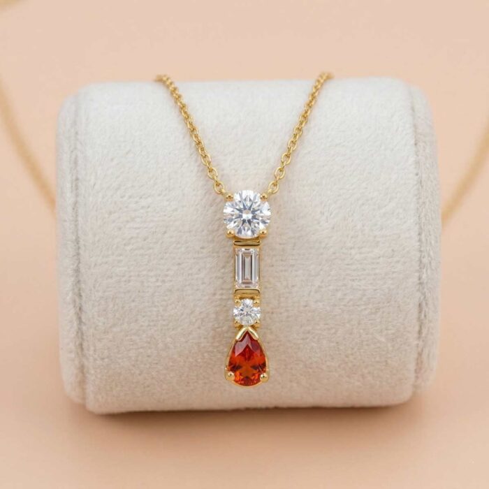 22k gold pendant, gold pendant design, ladies gold pendant, ruby stone pendant, red stone gold pendant, trendy gold pendant, stylish pendant for women, modern gold jewelry, daily wear gold pendant, bridal pendant design, lightweight gold pendant, luxury gold pendant, diamond finish pendant, t