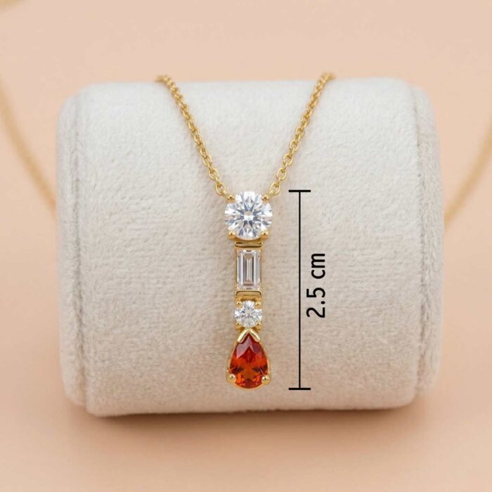 22k gold pendant, gold pendant design, ladies gold pendant, ruby stone pendant, red stone gold pendant, trendy gold pendant, stylish pendant for women, modern gold jewelry, daily wear gold pendant, bridal pendant design, lightweight gold pendant, luxury gold pendant, diamond finish pendant, t