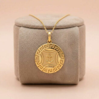 22K Gold Anchor Symbol Pendant for Men & Women