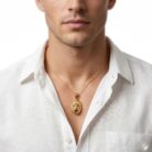 22k gold lion pendant, lion face gold pendant, gold lion head necklace, ruby stone pendant, men gold pendant design, women gold pendant, luxury lion pendant, stylish gold pendant, royal lion jewelry, handmade gold pendant, trendy gold jewelry, lion charm pendant, unique gold pendant design, OVJJewels pendant, 22k pendant online India,