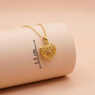 22k gold heart pendant, heart gold pendant, gold pendant for women, heart shape pendant, lightweight gold pendant, designer gold pendant, yellow gold heart pendant, ladies gold pendant, gold jewelry online, elegant heart pendant,