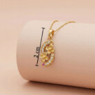 22k gold pendant, gold flower pendant, floral gold pendant, ladies gold pendant, gold pendant design, designer gold pendant, stone gold pendant, flower pendant for women, elegant gold jewellery, gold pendant online, l
